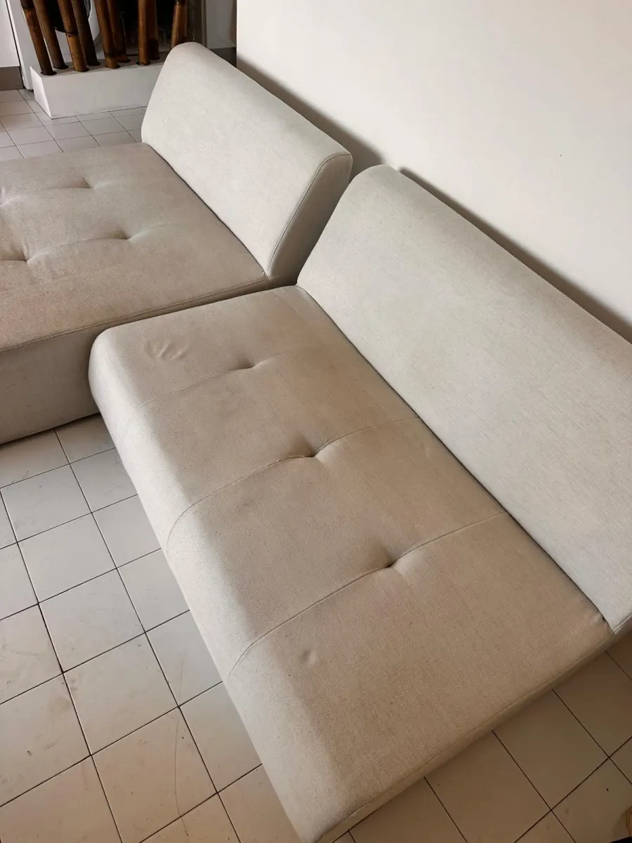 Nettoyage de canapé en tissu avant après dans l'Hérault