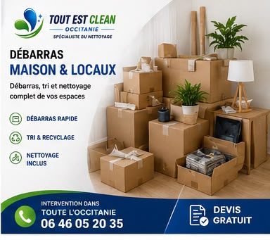 Débarras de maison et de locaux à Agde et dans l'Hérault - Tout est clean occitanie