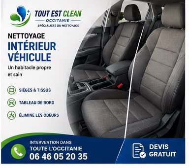 Nettoyage intérieur de véhicule à Agde, Béziers et Sète