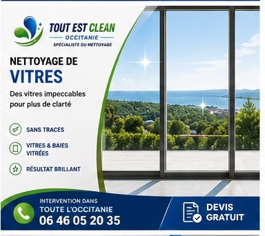Nettoyage de vitres et de vitrines de commerce à Béziers et Agde
