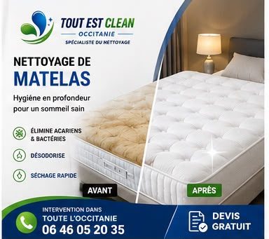 Nettoyage de matelas et de literie à domicile dans l'Hérault