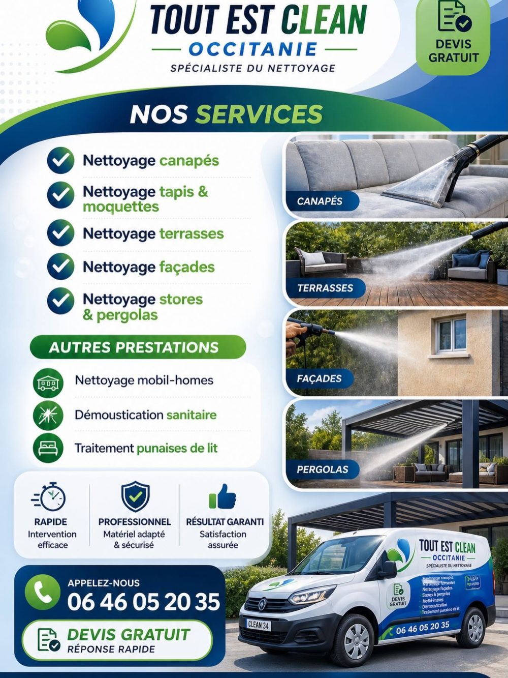 Intervenant de Tout est clean occitanie en plein nettoyage professionnel à Agde